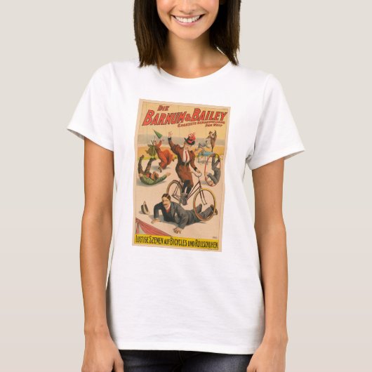 ヴィンテージドイツのサーカスのポスターパフォーマー， 1900. Tシャツ (正面)