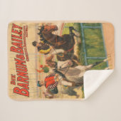 ヴィンテージドイツのサーカスの馬のジョッキーのポスター シェルパブランケット (正面(横))