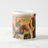 ヴィンテージドイツのサーカスの馬のジョッキーのポスター ジャンボコーヒーマグカップ (正面)