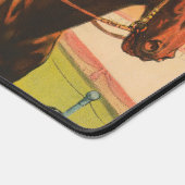 ヴィンテージドイツのサーカスの馬のジョッキーのポスター デスクマット (コーナー)