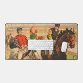 ヴィンテージドイツのサーカスの馬のジョッキーのポスター デスクマット (キーボード&マウス)