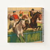 ヴィンテージドイツのサーカスの馬のジョッキーのポスター ノートブック (裏面)