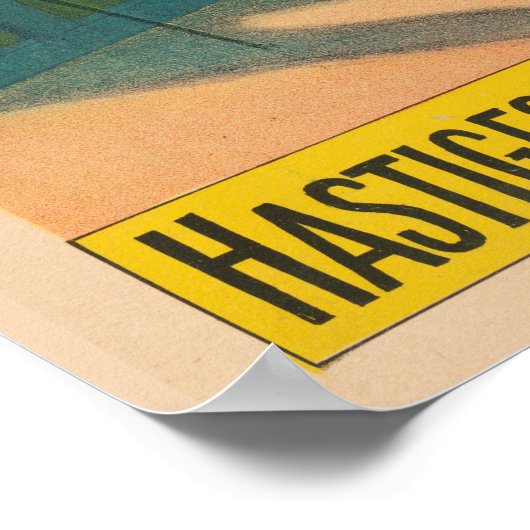 ヴィンテージドイツのサーカスの馬のジョッキーのポスター ポスター (角)