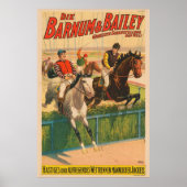 ヴィンテージドイツのサーカスの馬のジョッキーのポスター ポスター (正面)