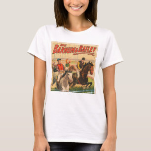 ヴィンテージドイツのサーカスの馬のジョッキーのポスター Tシャツ