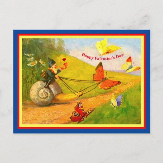 ヴィンテージドイツのバレンタイン格言かわいい変更コピー ポストカード (正面)