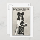 ヴィンテージドイツのベルリンビール醸造所の写真の広告 ポストカード (正面/裏面)