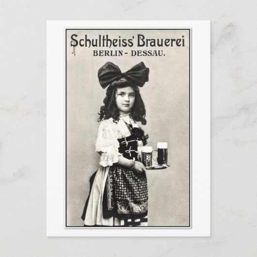 ヴィンテージドイツのベルリンビール醸造所の写真の広告 ポストカード (正面)