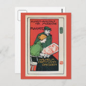 ヴィンテージドイツのポスタープリンタ広告 ポストカード (正面/裏面)