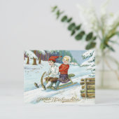 ヴィンテージドイツのメリークリスマスフロヘウィナッテン ポストカード (スタンド正面)