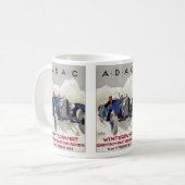 ヴィンテージドイツのロードレース広告 コーヒーマグカップ (正面左)