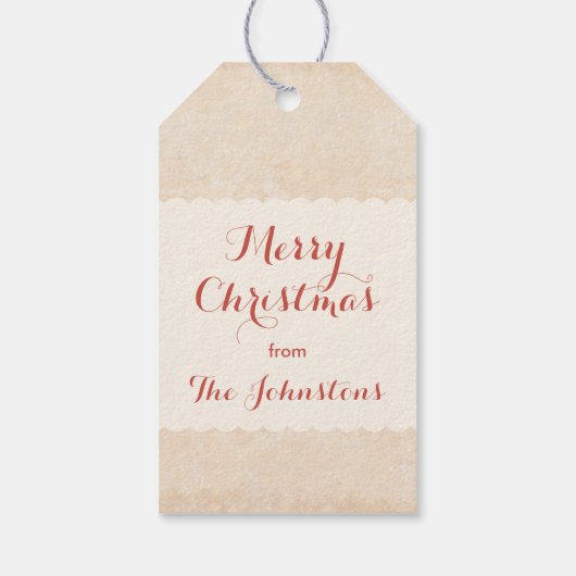 ヴィンテージドイツの古いファッションドサンタクロース ギフトタグ (裏面)