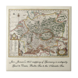 ヴィンテージドイツの地図バルト海 タイル