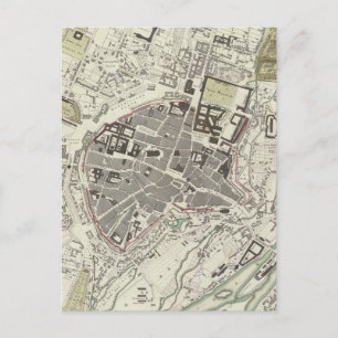 ヴィンテージドイツの地図(1832年) ポストカード