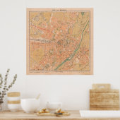 ヴィンテージドイツの地図（1890年） ポスター (キッチン)