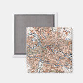 ヴィンテージドイツの地図（1894年） マグネット (正面/裏面)