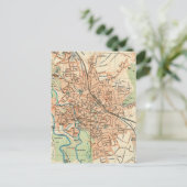 ヴィンテージドイツの地図（1895年） ポストカード (スタンド正面)