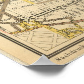 ヴィンテージドイツの地図（1904年） ポスター (角)