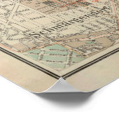 ヴィンテージドイツの地図（1904年） ポスター (角)