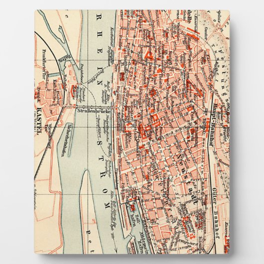 ヴィンテージドイツの地図（1905年） フォトプラーク (正面)