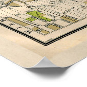 ヴィンテージドイツの地図（1905年） ポスター (角)