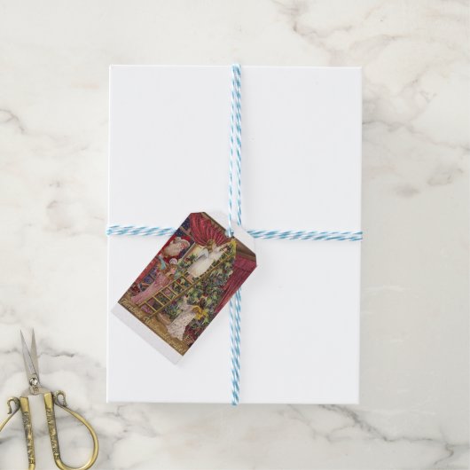 ヴィンテージドイツの天使のクリスマスビクトリアンアート ギフトタグ (より糸付き)