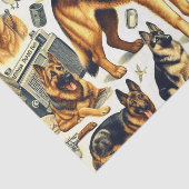 ヴィンテージドイツの羊飼いシームレス 薄葉紙 (詳細)