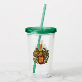 ヴィンテージドイツの茶色と金ゴールドのジェミニのコート・オブ・アームズ アクリルタンブラー (裏面)