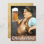ヴィンテージドイツオクトーバーフェスト招待状 招待状 (正面/裏面)