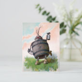 ヴィンテージドイツビールKegはがき ポストカード (スタンド正面)