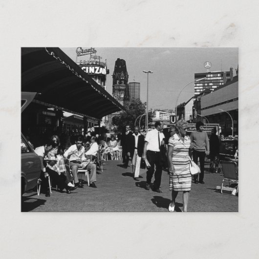 ヴィンテージドイツベルリンクルフュルステンダム通り ポストカード (正面)