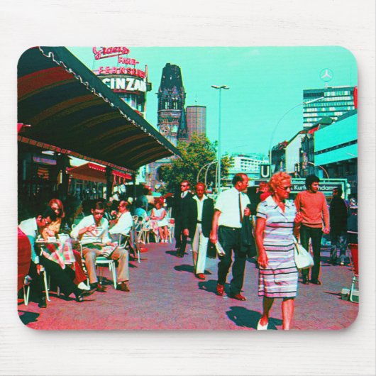 ヴィンテージドイツベルリンクルフュルステンダム通り マウスパッド (正面)
