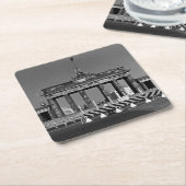 ヴィンテージドイツベルリンブランデンバーグゲート スクエアペーパーコースター (アングル)