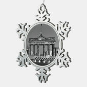 ヴィンテージドイツベルリンブランデンバーグゲート スノーフレークピューターオーナメント (右)