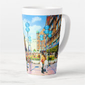 ヴィンテージドイツミュンヘンタウンゲートカリストル カフェラテマグ (右アングル)