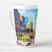 ヴィンテージドイツミュンヘンタウンゲートカリストル カフェラテマグ (左アングル)