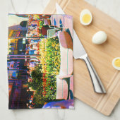 ヴィンテージドイツミュンヘンタウンゲートカリストル キッチンタオル (四つ折り)