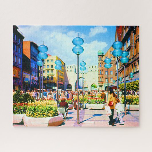 ヴィンテージドイツミュンヘンタウンゲートカリストル ジグソーパズル (横)