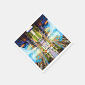 ヴィンテージドイツミュンヘンタウンゲートカリストル スタンダードカクテルナプキン (角)