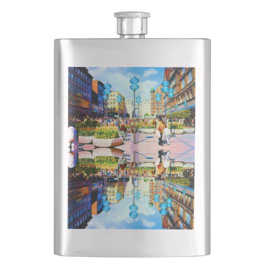 ヴィンテージドイツミュンヘンタウンゲートカリストル フラスク (正面)