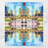 ヴィンテージドイツミュンヘンタウンゲートカリストル ワインラベル (シングルラベル)