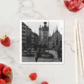 ヴィンテージドイツミュンヘンチャーチマリエンプラッツ スタンダードカクテルナプキン (インサイチュ)