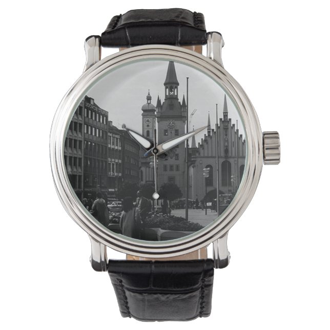 ヴィンテージドイツミュンヘンチャーチマリエンプラッツ 腕時計 (正面)