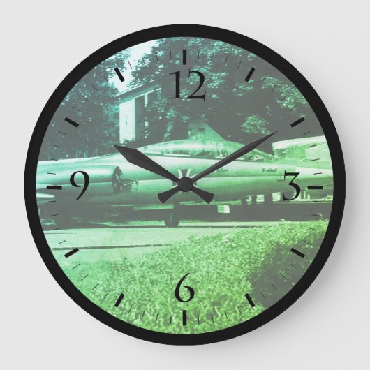 ヴィンテージドイツミュンヘンドイッチミュージアムスターファイター ラージ壁時計 (正面)