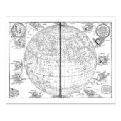 ヴィンテージドイツ世界地図ラバーアートスタンプ ラバースタンプ (インプリント)