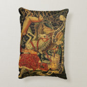 ヴィンテージドイツ中世ルネッサンスラブ狩り アクセントクッション (裏面(縦))