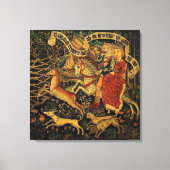 ヴィンテージドイツ中世ルネッサンスラブ狩り キャンバスプリント (正面)