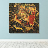 ヴィンテージドイツ中世ルネッサンスラブ狩り キャンバスプリント (インサイチュ (ウッドフロア))