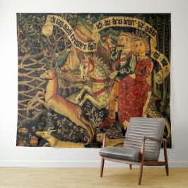 ヴィンテージドイツ中世ルネッサンスラブ狩り タペストリー