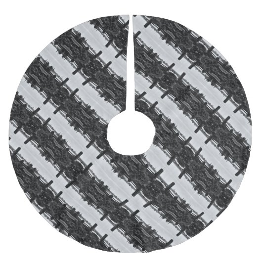 ヴィンテージドイツ博物館 ブラッシュドポリエステルツリースカート (正面)